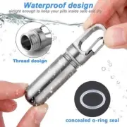 Titanium EDC Pill Bottle Box Case Waterproof Medicine Storage Container Keyring