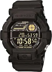 [Casio] G-Shock GD-350-1B | 200M WR | Shock Resistant |Vibration Alarm | 1/100 Sec. Stop Watch + Countdown Timer | Word Time | Multiple Alarms, Multi, One Size, casual