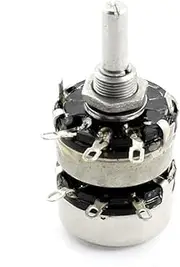 Aexit WTH118 (Potentiometer) 100K Ohm 2W 4 Terminals Round Shaft Single Turn Carbon (38ry474qf614) Film Potentiometer