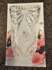 Studio Nova Vase - Love Birds Heavy Crystal Vase 9.5” Floral Decorative Artistic