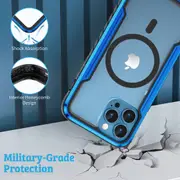 iPhone 15 Pro Max Heavy-Duty Shockproof Armour Case Cover - MagSafe Compatible, Premium Anti-Scratch & Drop-Resistant - Iridescent