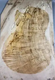 11mm Figure Archtop Guitar Drop Top Flame Spalted Maple Wood Set Luthier Supply