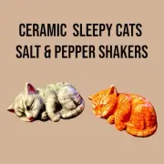 Sleeping Cats Kittens Mini Salt and Pepper shakers