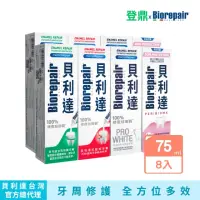 在飛比找momo購物網優惠-【Biorepair貝利達】全方位牙周修護牙膏組(75gx8