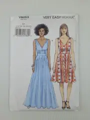 Vogue Sewing Pattern 9053 V9053 Misses Lined Dress Pattern Size 14-22 NEW