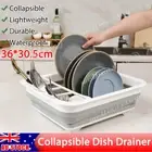 10L Collapsible Dish Drainer/Drying Dtrainer/Rack Caravan Cups Plates Shelf New