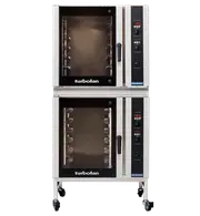 Turbofan E35D6-30/2 - Full Size Digital / Electric Convection Ovens with Adjustable Feet Base Stand Double Stacked