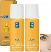 Lutein Eye Essence Oil - Anti-Wrinkle Serum for Dark Circles & Eye Bags, VC Firming Moisturizing Brighteing Anti-Aging Eye Oil for Women & Men (2Pcs)