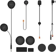 Fodsports High Resolution Sound Quality Speakers Headphone Cable, Only for FX8 PRO Motorcycles Bluetooth Intercom Accessories Kit (Boom Microphone and Button Microphone)