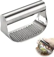 Stainless Steel Garlic Presser,2024 New Garlic Mincer Press Garlic Crusher with Cleaning Brushr And Peeler,Garlic Chopper Kitchen Tools Gadgets,Easy to Use.