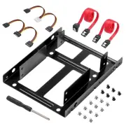 SSD Metal Mounting Bracket Kit, 2.5 to 3.5 Hard Drive Adapter, Compatible wit...