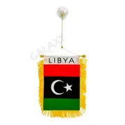Libya Flag Mini Banner / Libya Flag / Double Sided Mini Libya Car Window Flag