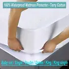 100% Waterproof Bed Mattress Protector 100% Cotton Baby Cot Single/King/KS Size