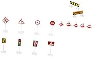 ORFOFE 6 Sets Traffic Sign Models for Educational Road Sign for Interactive Learning and Safety Awareness for Parent Play and Motor Skill Development