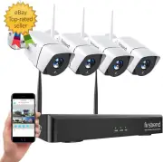 Wireless Security Camera System, 8CH 1080P Wireless NVR System with 4 Pcs 1.3MP