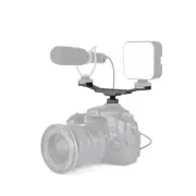 Double End Cold Shoe Mount Bracket Extension Rod For Camera Flash Fill Light New