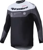 Alpinestars Pro-Dura Motocross Jersey, black-grey-white, Size S for Men Black Grey White