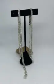 ✨Silver Crystal Rhinestone Multi Strand Glasses/Mask Holder NWT✨