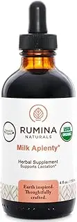 Milk Aplenty Lactation Supplement: Boost Your Milk Supply Naturally! Certified Organic Breastfeeding Supplement to Increase Breast Milk Supply. Fenugreek Free, All Natural, Non-GMO, Vegan (4 Oz)