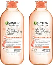 Garnier SkinActive Gentle Peeling Micellar Water with 1% PHA and Glycolic Acid, Face Exfoliant, Facial Cleanser and Makeup Remover, 2 Pack