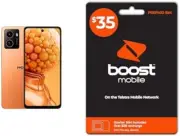 HMD Pulse+ 4/128GB Orange with Boost Prepaid SIM Starter Pack $35