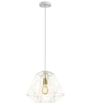 MARTE: Geometric Design Interior Iron Cage Pendant Lights White