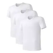 DAVID ARCHY Men's Undershirt Bamboo Rayon Moisture-Wicking Crewneck T-Shirts (3)