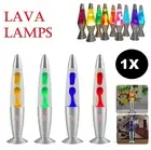 NEW Volcano Lava Night Lights Jellyfish LED Lamp Aluminum Alloy Home Decor Lamps