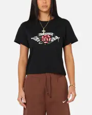 [JORDAN] Jordan Women's Flight Graphic T-shirt Black/white - Size 2XL 2XL Black/White
