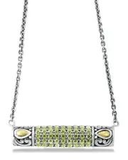 Samuel B. 18K & Silver 0.54 ct. tw. Peridot Necklace