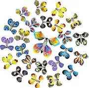 24 Pcs Magic Flying Butterfly, Flutter Flyers Butterflies, Wind Up Butterfly, Able to Use in Book/Birthday Surprise Card/Exploding Gift Box/Envelope/Greeting Card Magic Flying Toy
