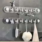 Wall Mount Clothes Coat Hooks No-Punch Hanging Coat Rack Bathroom Accessories