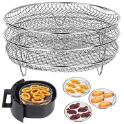 Air Fryer Tray Dehydrator Rack Basket Stainless Steel Stackable Baking Fryerł₣