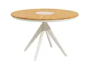 SIMPO Atlanta Outdoor Dining Table (120cm Round) - White