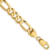 8 Inch 14K 8.75mm Flat Figaro Chain
