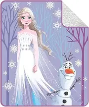 [Franco] Disney Frozen 2 Kids Bedding Soft Plush Sherpa Blanket Throw, 50 in x 60 in, (Officially Liensed Product)