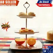 3 Tier Cake Stand Cupcake Holder Set White Crystal Dessert Display Wedding Party