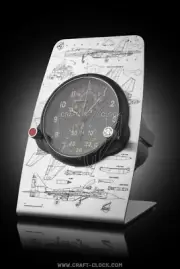Su-27 + MiG-29 side view Aircraft clock stand military aviation cockpit AChS -1