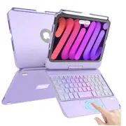 Keyboard Case for iPad Mini 7 & Mini 6,7 Color Backlit Trackpad Keyboard Case