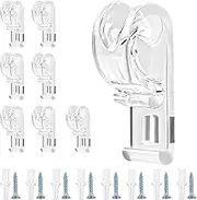 POM Roller Shade Chain Retainer – Clear Cord Fixing Hook Set for Beaded Chains, Window Blind Guide Clips for Child Safety, Easy Mounting Solution to Hold Chains in Place and Prevent Tangling