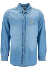 MOSCHINO Denim shirt with patch Men Tg. S A02247038 288 Blue