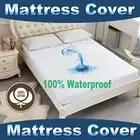 100% Cotton Waterproof Mattress Protector Bed Matress Single King Double KS 2022