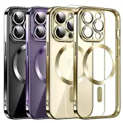 Fr iPhone 15 Pro Max/15 Pro/15 Full Cover Lens Clear Case with Screen Protector