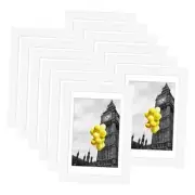 Picture Frame Set of 12, Display 3.5x5 with Mat or Without Mat, Photo 4x6 White