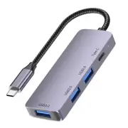 Speed Type C Hub 4 in 1 Hub with USB 2.0 USB C and 100W Power for PC