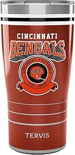Tervis Traveler NFL Cincinnati Bengals - Vintage Triple Walled Insulated Tumbler Travel Cup Keeps Drinks Cold & Hot, 20oz, Stainless Steel