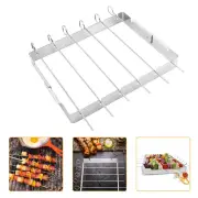 Universal Kabob Skewer Rack BBQ Picks Shish Sticks Grilling Skewers