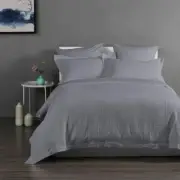 Onkaparinga Yarra Waffle Cotton Quilt Cover Set (Grey) - Queen