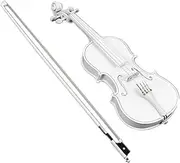 [HUAZHIMEI] Full Size Violin 4/4 Student Violin Set Child Beginner White Violin for Kids & Adults