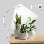 KNHUOS Grow Lights for Full Spectrum Indoor Plants, Snap On Plant Light for Small Plants, Adjustable Gooseneck Plant Lamp, 4/8/12 Hour Timer, 3